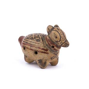 Terracotta dog-shaped ocarina ... 