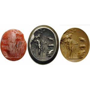 Interesting and large Roman intaglio in ... 