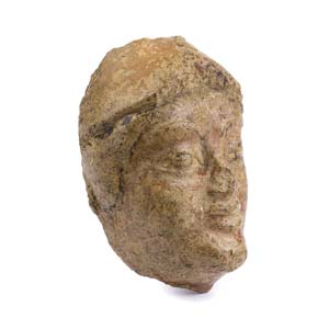 Etruscan helmeted head antefix6th ... 