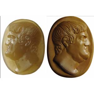 Very fine and rare Post – Classical agate ... 