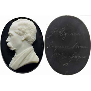 Onyx cameo by Filippo Tignani. Bust of a ... 