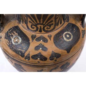 Etruscan black figure neck amphora ... 
