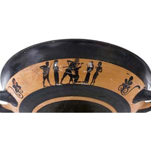 Attic black figure band kylix with ... 