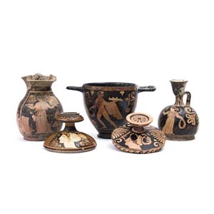 Collection of Apulian red figure pottery4th ... 