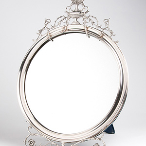 Large Sterling Silver (925‰) frame mirror, ... 