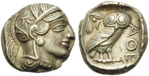 Attica, Athens, Tetradrachm, after 449 BC; ... 