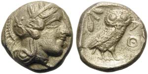 Attica, Athens, Drachm, after 449 BC; AR (g ... 