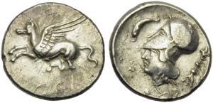 Corinthia, Corinth, Stater, ca. 345-307 BC; ... 