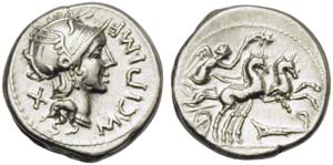 M. Cipius M.f., Denarius, Rome, 115 or 114 ... 
