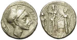 Cn. Cornelius Blasio Cn.f., Denarius, Rome, ... 