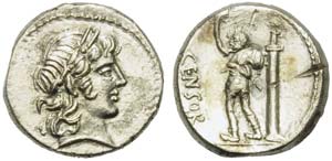 L. Marcius Censorinus, Denarius, Rome, 82 ... 