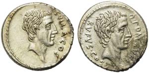 Q. Pompeius Rufus, Denarius, Rome, 54 BC; AR ... 