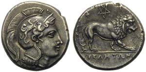 Lucania, Velia, Didrachm, ca. 300-280 BC; AR ... 
