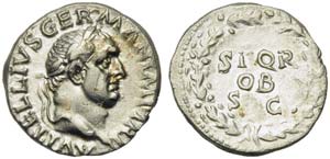 Vitellius (69), Denarius, Rome, late April - ... 