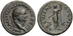 Vespasian (69-79), As, Rome, AD 71; AE (g ... 