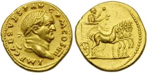 Vespasian (69-79), Aureus, Rome, AD 72-73; ... 