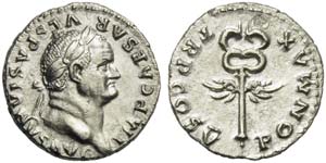 Vespasian (69-79), Denarius, Rome, AD 74; AR ... 
