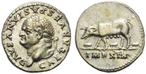 Vespasian (69-79), Denarius, Rome, AD 77-78; ... 