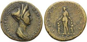 Matidia, Sestertius struck under Trajan, ... 