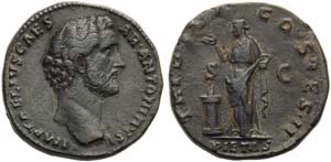 Antoninus Pius, as Caesar, Sestertius struck ... 