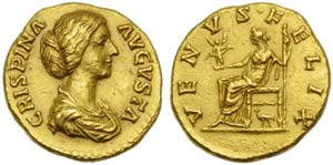 Crispina, Aureus struck under Commodus, ... 