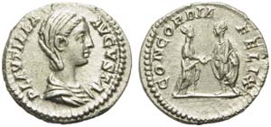 Plautilla, Denarius struck under Caracalla, ... 