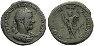 Macrinus (217-218), Sestertius, Rome, April ... 