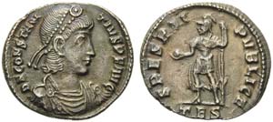 Constantius II (337-361), Reduced siliqua, ... 