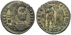 Vetranio (Usurper, 350), Nummus, Siscia, ... 