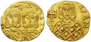 Constantine V with Leo IV (741-775), ... 