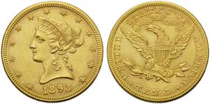 United States of America, 20 dollars, 1893; ... 