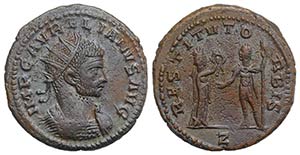 Aurelian (270-275). Radiate (22mm, 3.97g, ... 