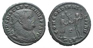 Diocletian (284-305). Æ Follis (21mm, ... 