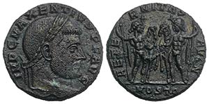 Maxentius (307-312). Æ Follis (21mm, 5.75g, ... 