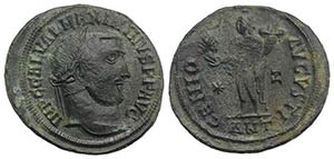 Maximinus II (310-313). Æ Follis (23mm, ... 