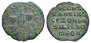 Constantine VII and Zoe (913-959). Æ 40 ... 