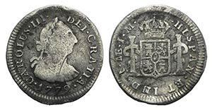 Peru, Carlos III (1759-1788). AR 1/2 Real ... 