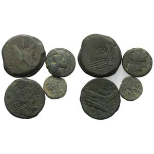 Mixed lot of 5 Greek and Roman Æ coins, to ... 