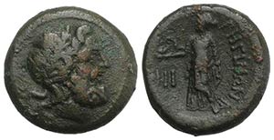 Bruttium, Rhegion, c. 215-150 BC. Æ Tetras ... 