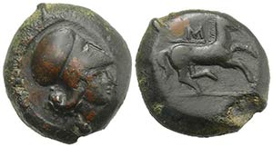 Sicily, Aitna, c. 354/3-344 BC. Æ (25mm, ... 