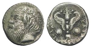 Sicily, Katane, c. 415/3-404 BC. AR Litra ... 