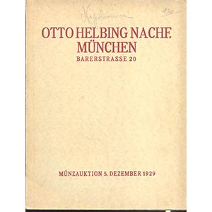 HELBING OTTO NACHF. Munchen 5-12-1929. ... 