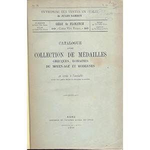 SAMBON JULES – Roma 1886. Catalogue a prix ... 