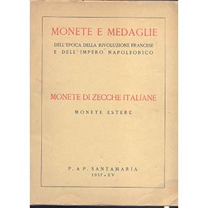 SANTAMARIA P.&P. – Roma 18-3-1937. Monete ... 