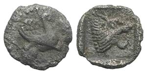 Troas, Assos, 5th century BC. AR Obol (8mm, ... 