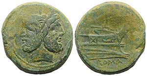 Anonymous, Rome, after 211 BC. Æ As (39mm, ... 