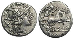 L. Saufeius, Rome, 152 BC. AR Denarius ... 