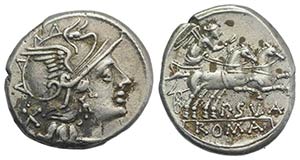 Pub. Sulla, Rome, 151 BC. AR Denarius (18mm, ... 
