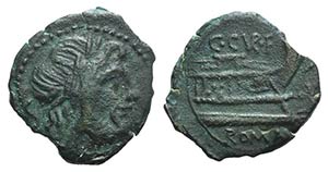 C. Curiatius f. Trigeminus, Rome, 135 BC. Æ ... 