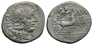 M. Fannius C.f. Rome, 123 BC, AR Denarius ... 